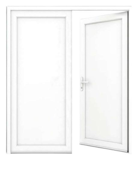 Puerta uPVC abatible doble hoja